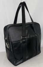 Perrin Paris Le Panier  Black Leather Handle Bag Handbag carry bag