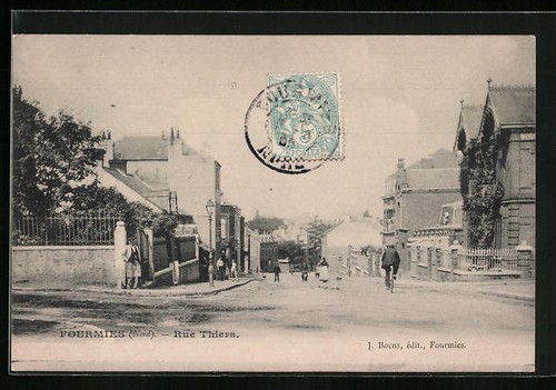 Cpa fourmies rue thiers - cpa, vue