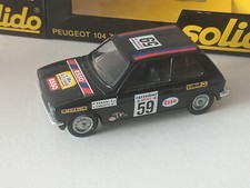 SOLIDO 1/43 #81 PEUGEOT 104 ZS RALLY BLACK VERY GOOD CONDITION IN BOX ar