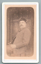 1870's MENS CHAPKA FUR PIPE & HAT CDV PHOTO IDENTIFIER