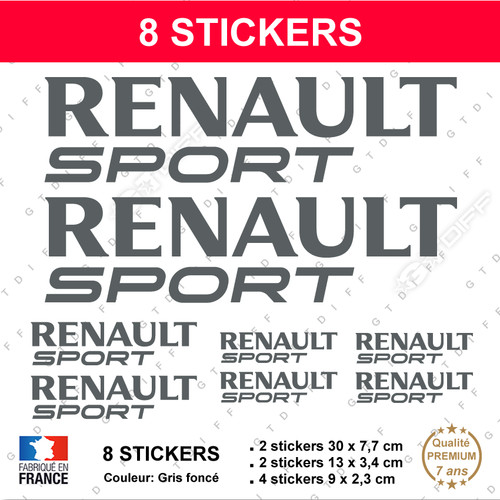 Stickers renault sport gris - stickers,