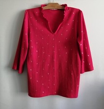 Blouse rouge polyester sans