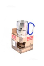New Camping Ferrino Stainless Steel Mug With Carabiner 8cm Height