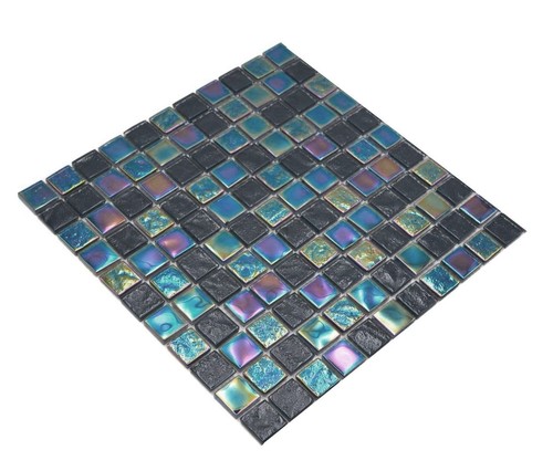 Mosaïque iridium noir verre - mosaïque,