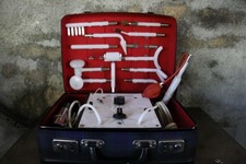 old electrotherapy case holo electon 13 cannulas year 1930/1950