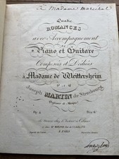 Rares partitions Musique 1800