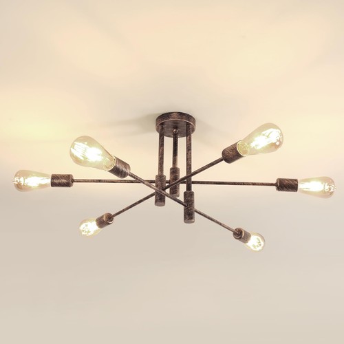 Plafonnier industriel bronze - plafonnier,