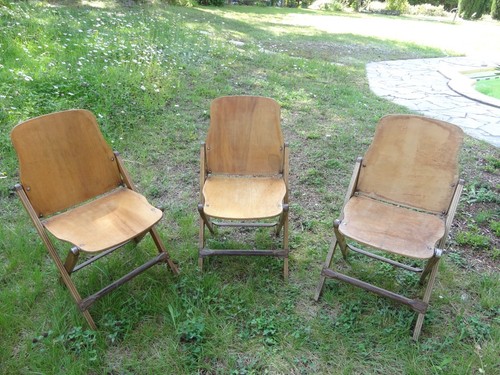 Anciennes chaises pliantes - pliantes, us