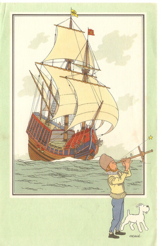 Herge grande carte - carte, bd