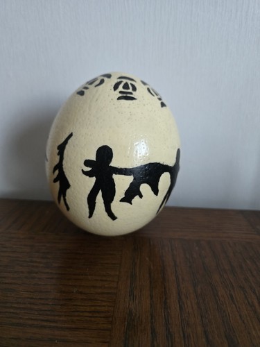 Oeuf autruche decor - d'autruche, afrique
