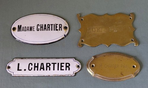 Anciennes plaques portes - plaques,
