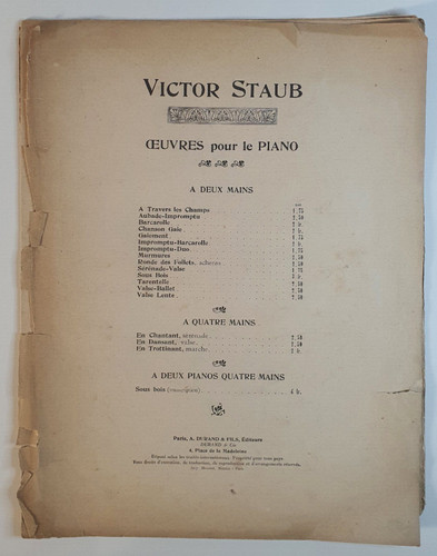 Victor staub oeuvres pour le - staub,