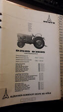 DEUTZ FAHR tracteur D2505 - D3005 : catalogue de pièces 1966