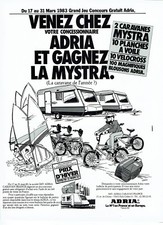 Advertising 097 1983 Contest Game Caravan Adria Caravan by Sweerts