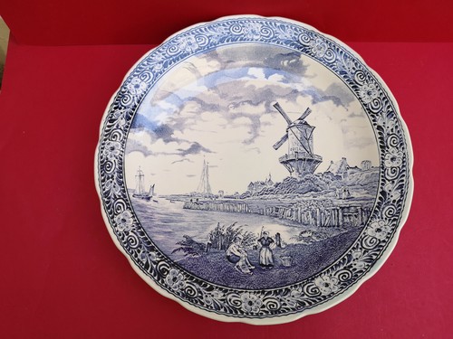 Grand plat décor delft - grand,