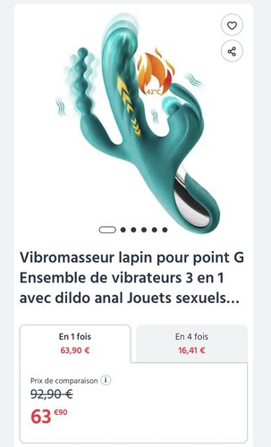Vibromasseur lapin - , 3-en-1