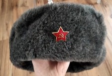 CHAPKA-OUCHANKA CHAPEAU MILITAIRE TAILLE 58 SOLDAT ARMÉE DE TERRE NOS URSS 1992
