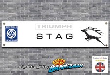 Triumph Stag Logo PVC Banner for Garage, Workshop, Showroom etc