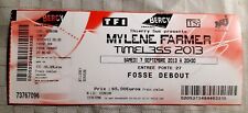 ticket billet unused stub place concert MYLENE FARMER 2013 PARIS