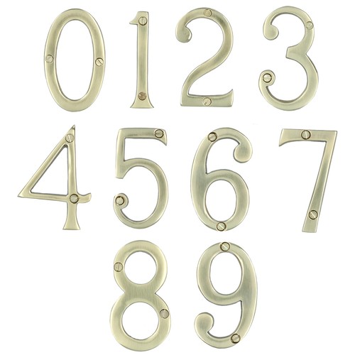 Numéros maison laiton - numéros, en