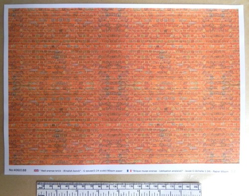 Papier brique rouge - brique,