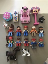 Lot Personnages Duplo Lego Voiture Minnie Anniversaire Et Autres + Animaux
