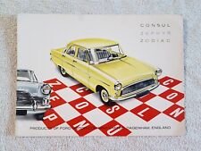 FORD CONSUL ZEPHYR ZODIAC   Catalogue Prospectus Brochure