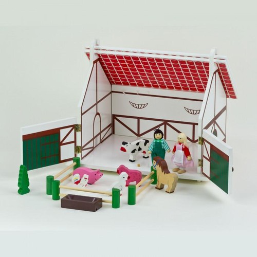 Ferme bois avec accessoires - ferme, en