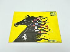 FERRARI 212 INTER ORIGINAL SALES BROCHURE | PROSPEKT | DEPLIANT | ENGLISH 1953 