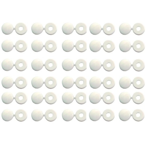 Capuchons cache rivets blancs - cache,