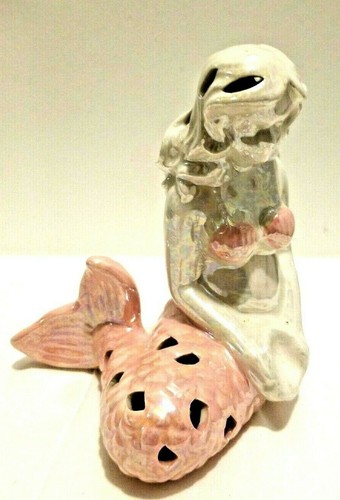 Ceramic mermaid lady fish - ceramic,