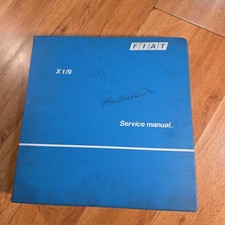 Fiat X19 Shop Manual X 1/9 Repair Service Book 1979 1980 1981 1982
