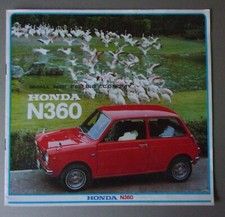 HONDA N360 orig 1969 Large Format Sales Brochure with English Text