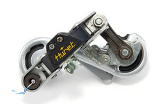 Vintage Huret Duopar Eco long cage rear derailleur w/ hanger bolt & tab washer