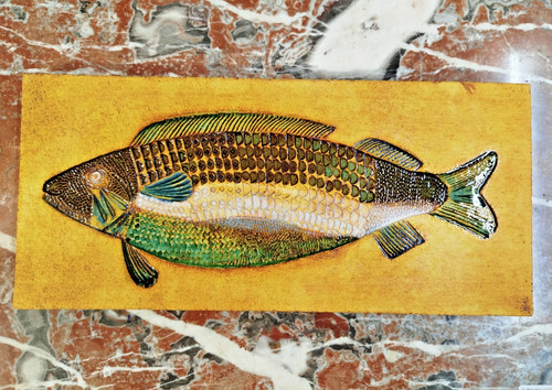 Plaque ceramique poisson - plaque,