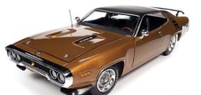 MUSCLE AMÉRICAIN AMM1258 1/18 1971 Plymouth Roadrunner HT Classe de 1971 GY8 Or
