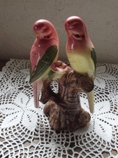 Statuette perruches vintage