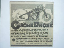 5/1936 PUB GNOME-RHONE MOTORCYCLES 250 TO 750 CC MODELS 1936 MOTORCYCLE ORIGINAL AD