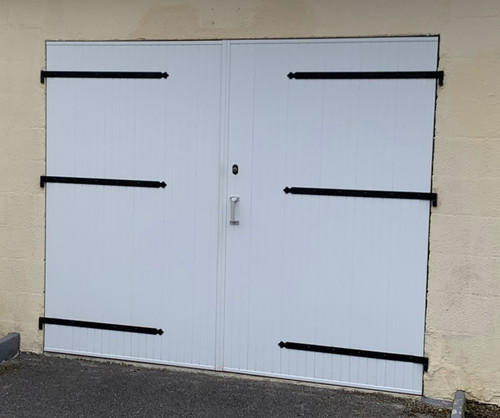 Porte garage pvc blanche - de,