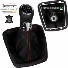 Couture rouge 6 vite. ICT Pommeau cuir pour  Skoda Octavia 2 RS 1Z3-5 B64