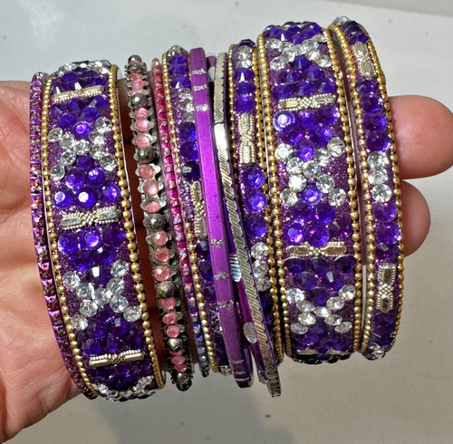 Violet rose faux diamants - violet, faux-diamants