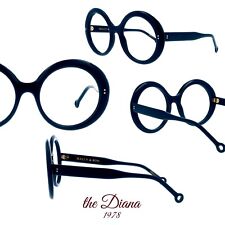 200€ Grandes Lunettes de vue rondes noires Rétro Hally & Son Monture optique