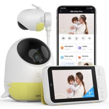 Ellie Smart Baby Monitor,5" No WiFi or WiFi Monitor with Camera and Audio, Sleep