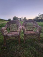 Lot 4 Chaises En Osier Style Emmanuelle