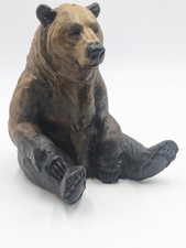  Eric Thorsen Casted Bronze Sculpture Sitting Bear Signed Numbered #3.