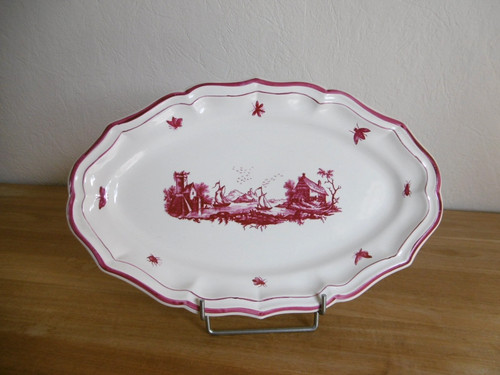 Plat ovale faience gien decor - ovale,