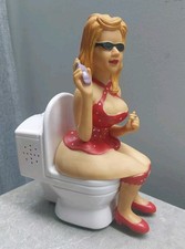 Jouet ancien en plastique drôle d'action Busy Lady