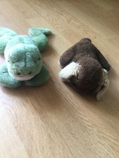 Vintage Plush Frog & Chien