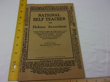 Hohner Vienna Accordeon National Self Teacher 1923 music book
