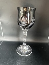 LUIGI COLANI GLASS WINE GOBLET GORGEOUS HEAVY CRYSTAL VINTAGE SIGNED HB